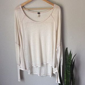 We The Free Cream Dolman Long Sleeve Flowy Top